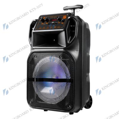 China No Knots Wireless Portable Outdoor Party Multifunctional BT DJ Trolley Speaker With TWS&FM&USB 8 Inch KTS-1075 Factory Price for sale