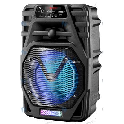 China No Knots DJ Party Wireless Portable BT Outdoor Speakers With TWS&FM&USB 6.5 Inch KTS-1367 Factory Price for sale