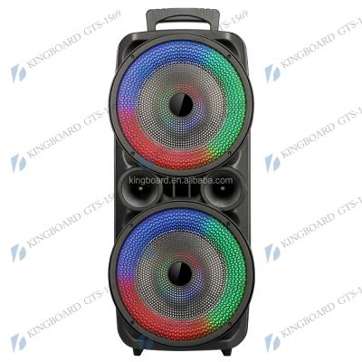 China No Knots DJ Party Wireless Portable BT Outdoor Speakers With TWS&FM&USB Dual 8 Inch GTS-1569 Factory Price for sale