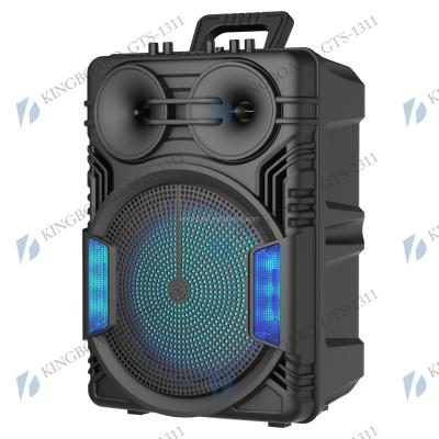 China No Knots Wireless Portable Outdoor Party Multifunctional BT DJ Trolley Speaker With TWS&FM&USB 12 Inch GTS-1311 Factory Price for sale