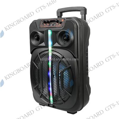 China No GTS Wireless Portable Outdoor Party Multifunctional BT DJ Trolley Speaker with TWS&FM&USB 12 inch GTS-1610 factory price for sale