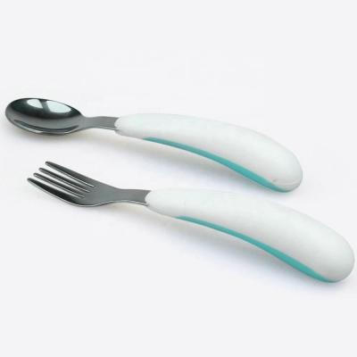 China Factory price PP/Stainless steel SU304 stainless steel baby cutlery set kids cutlery set with pp handle for sale