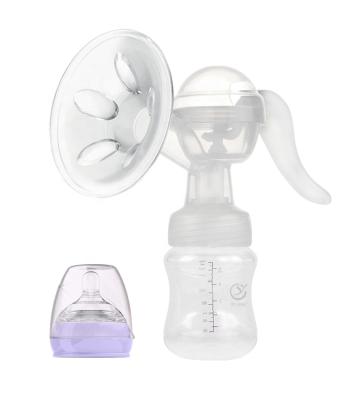 China Factory Price Hot Sale BPA Free Manual Breast Pump Set With Bottle for sale