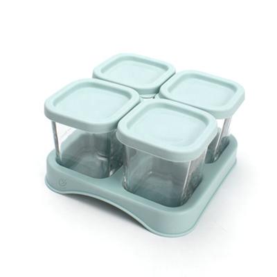 China Microwavable Baby Food 120ml Glass Container for sale