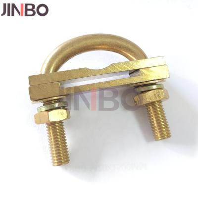 Cina High Conductivity Grounding Connection Clamp Electric U-Bolt Rod to Flat Tape Clamp in vendita