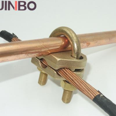 Cina Heavy Duty Factory Price Earth Connection Clamp Brass U Bolt Rod to Cable Clamps in vendita