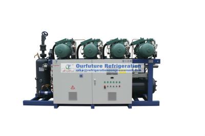 China Schrauben Sie Druckluftanlage mit PLC-Steuerung und Kompressor Bitzer CSH für Kühlhaus R407C 2℃ zu verkaufen