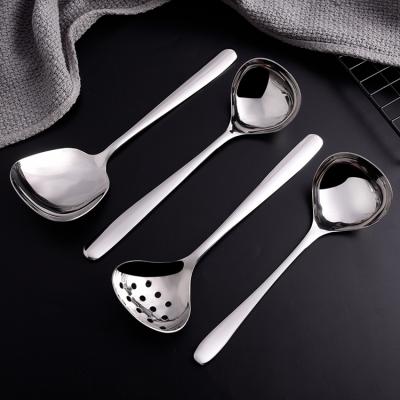 China Small Shovel Shovel Spoon Household Hot Western Food Hotel Viable Public 304 Stainless Steel Pot Spoon Soup Shell Colander for sale