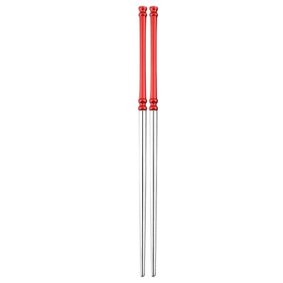 China Viable Custom Reusable Chopsticks Metal Aluminum Alloy Stainless Steel Portable Rotation and Detachable Chopsticks Set for sale