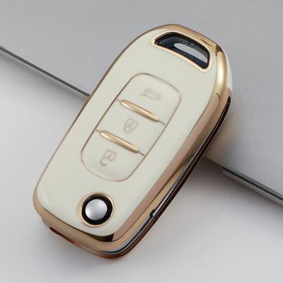 China Protect Car Key Factory Wholesale Direct Gold Line Solft Car Key Cover For Renault Renault Kadjar Captur Megane Sandero Stepway Logan Cli for sale