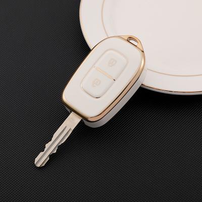 China Protect Car Key Factory Wholesale Direct Gold Line Solft Car Key Cover For Renault Sandero Logan Duster 2016 2017 2018 for sale