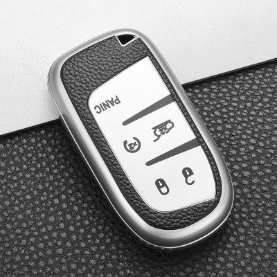 China Protect Car Key JEEP Factory Direct Wholesale TPU Leather Solft Car Key Cover For Renegade Grand Cherokee For Dodge Ram 1500 Travel Charger for sale