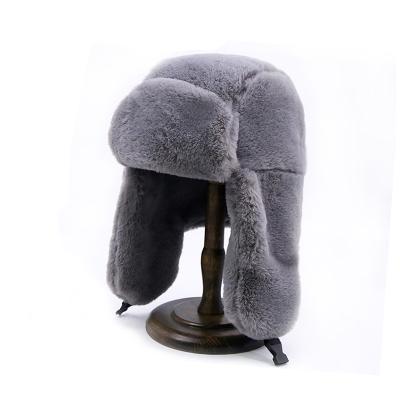 China Faux Fur Winter Aviator Bomber Earflap Fur Warm Trapper Snowboard Ski Hat Cap for sale