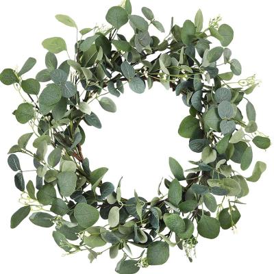 China Wholesale Online Durable Easy Install Artificial Fall Greenery Wreath For Front Door for sale