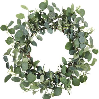 China Chinese Factory Price Durable 20inch Easy To Install Home Door Garland Artificial Orchid Wreath for sale