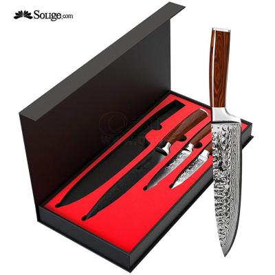 China QANA Viable Factory Wholesale OEM Damascus Stainless Steel Chef Knife Set Professional Commercial Cook Equip Kitchen Cooking Knife for sale