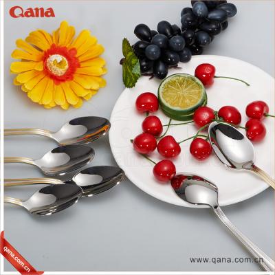 China QANA Factory Wholesale OEM Stainless Steel Viable Cutlery Set Flatware For Restaurant Tableware Arab Knife And Fork Spoon for sale