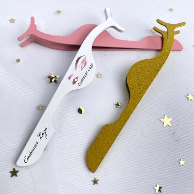 China Non-Specific Wholesale Beauty Lash Tweezers Sets White Tweezers Bulk Eyelash Tools 1 Set Custom Logo Private Label Eyelash Tweezers MOQ for sale