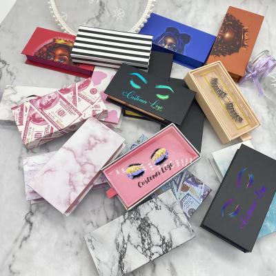 China Luxury and recyclable custom cardboard lashpackaging cosmetic whips empty custom logo design luxury eyelash packaging box lashpackaging box for sale