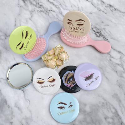 China Personalized Silver Pocket Makeup Mirror Sellers Portable Round Makeup Mirror for Gift for sale