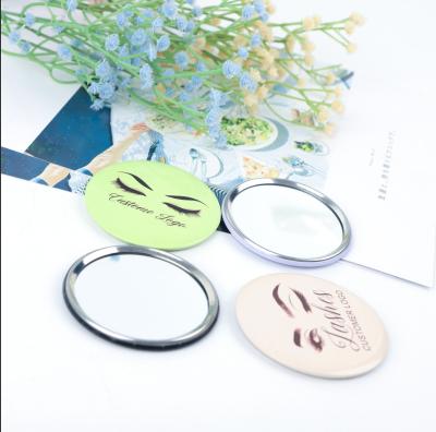 China 2022 Mini Pocket Mirror Hot Sale Custom Made Portable Makeup Mirror Color Round Vanity Mirror Small Small for sale