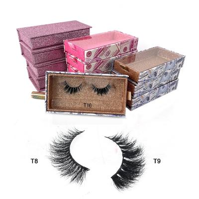 China Soft Wholesale Private Label Customized Eyelash Packaging Box Professional For Women Fluffy Mink Eyelashes for sale