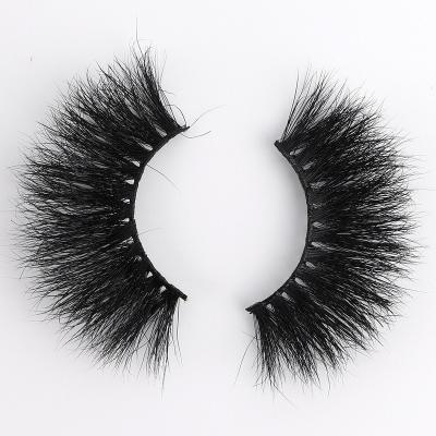 China Luxury Long Box 25mm Strip Lashes Natural Fluffy 3d Real Mink Lashes Super Curly Full Mink Eyelash Vendor Customized Lash for sale