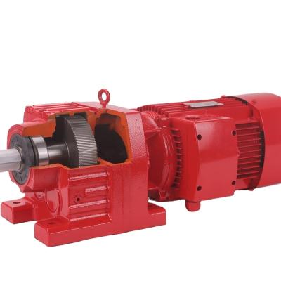 China Helica Gear R Series Helical Gear Speed ​​Reducer With Motor Hard Tooth Gearbox for sale