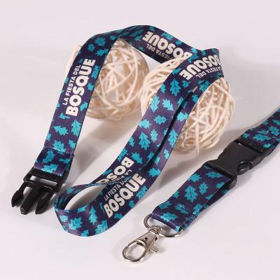 China Wholesale High Quality Automotive Polyester Strap Lanyard CMYK Heat Transfer Key Chain Lanyard With Printed for sale