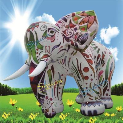 China Lifelike Oxford Or PVC Inflatable Dolls Digital Printing Outdoor Inflatable Elephant Dolls for sale