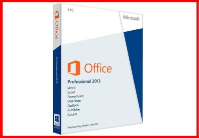 China Llave dentro de la caja al por menor de la versión del profesional inglés de Microsoft Office 2013 en venta