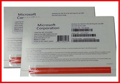 China Versión 64-bit estándar del inglés de la caja del OEM r2 del servidor 2012 del Microsoft Windows en venta