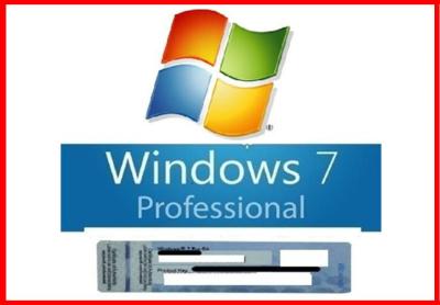 China New Sealed Microsoft Windows 7 Pro Professional 64 Bit DVD+100% Original COA License Key for sale