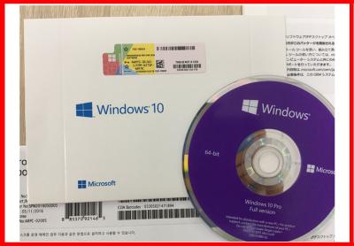 China DVD profesional de SP1 64bit de la favorable caja al por menor de Windows 10 + garantía de por vida de la licencia original del COA en venta