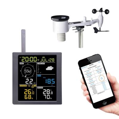 China Color Screen Home Wireless WiFi Weather Station for sale