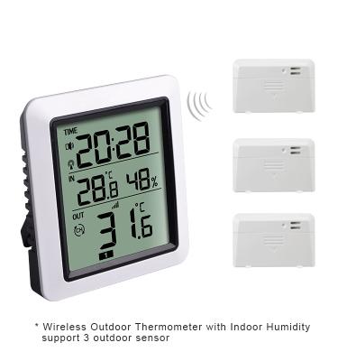 China Wireless Outdoor Thermometer With Indoor Support 3 Outdoor Humidity Sensor WH0280/WH0281 for sale