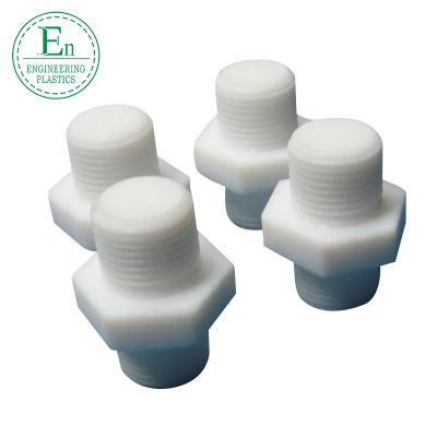 China Non-standard custom pe pee nut plastic peg nut wear resistant nylon attaching white double-pass dowel stud for sale