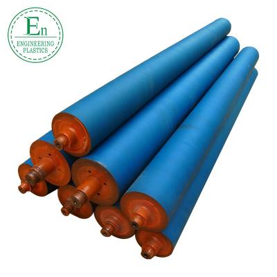 China PU Conveyor Roller Customized New PU Coated Polyurethane Rubber Conveyor Roller High Quality Wear Resistant for sale