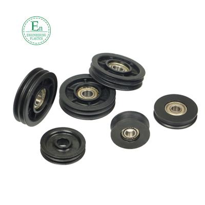 China Industrial Plastic Products Polyurethane Drawer Drive Roller Flexible Rubber Wear Resistant Trolleys Turning Casters PU Pulleys for sale