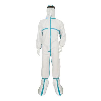 China SF Type4/5/6 Disposable Coveralls Clothing SFDisposable Coverall Band White Seams for sale