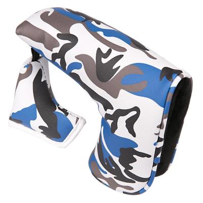 China Camouflage Master Blue Blade Golf Putter Cover Magnetic Mallet Putter Cover for sale