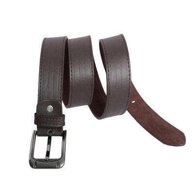 China Fashion Belt Men's Vintage Logo High Quality Luxury Leather Custom Made Belt With Alloy Pin Buckle for sale