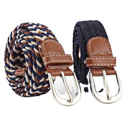 China High Quality Classic Custom Promotional Gift Handmade Knitted Colorful Elastic Braided Belt for sale