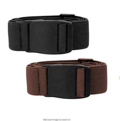 China Multifunctional Custom High Quality Multicolor Fabric Stretch Elastic Belt With Plastic Buckle for sale