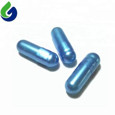 China Blue Metallic Pharmaceutical Grade Gelatin Capsule Pill Size 00 for sale