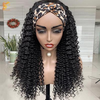 China Wholesale Curly Curly Yaki Braided Blonde Virgin Hair Headband Wig, Headband Wig For Women, Cuticle Aligned Headband Wig for sale