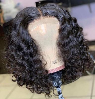 China Regular Wave Full Lace Wig Short Curly Hair Wig,Wholesale Full Lace Bob Wigs,Short Hair Wigs For Women for sale