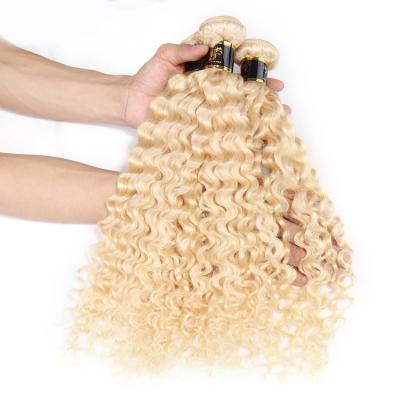 China 1B 613 Hair 100grams 613 Deep Curly Brazilian Hair, Raw Cheap Virgin 1B 613 Hair, 613 Bleached Hair Weft for sale