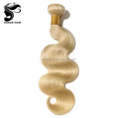 China European Body Wave Blonde 613 Color Hair Extensions Blonde Hair Weave for sale