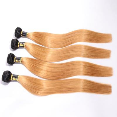 China Color Hair Extension Aosun Grade 10a Accent Color 1kg Ombre Brazilian Blonde Hair, Raw Bluk Virgin Hair, Permed Color Hair Extension 27/613# for sale